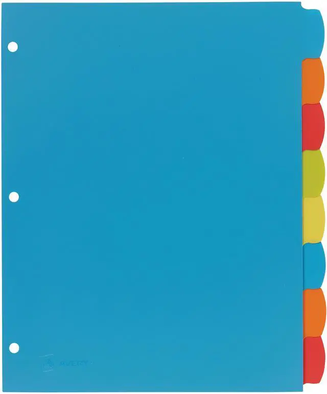 Alt view image 14 of 15 - Avery 16130 Big Tab Write & Erase Durable Plastic Dividers, 8 Multicolor Tabs, 1 Set