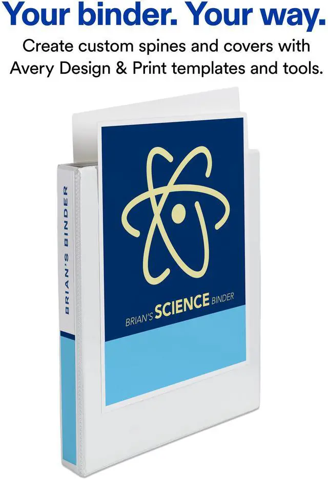 Alt view image 4 of 7 - Avery® Standard View Mini Binders, 1" Round Rings, White, 4ct (17702)