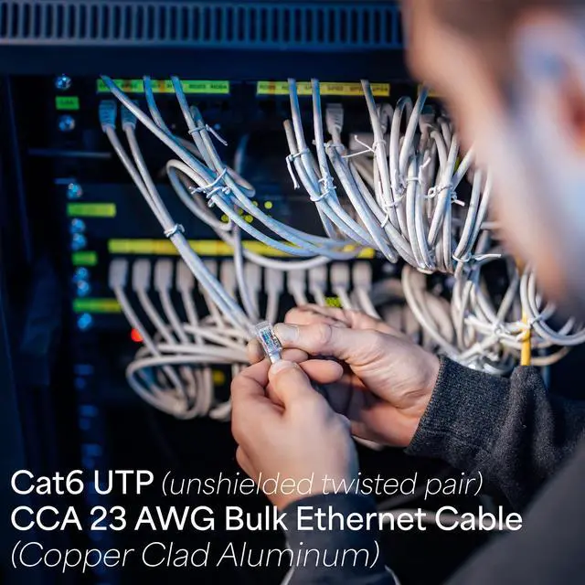 Alt view image 10 of 14 - Gray 250ft Bulk Cat6, CCA Ethernet Cable, 23 AWG, UTP Pull Box, Cat-6 Wire, Indoor, Network Installations CABLE-V015