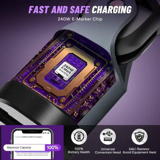 Alt view image 11 of 14 - USB Adapter Type C to C Right Angle 180° Rotation PD 240W 4 Pack USB2.0 480Mbps Phone OTG Fast Charge Adapters with LED Indicator for Type-C Devices (Black)