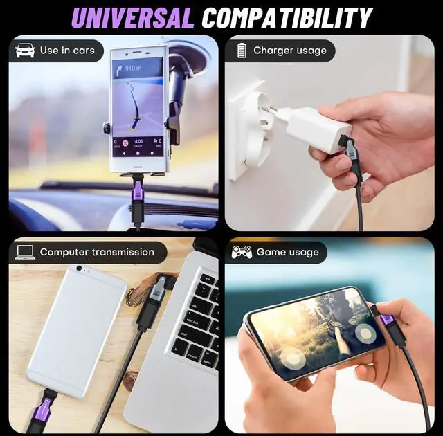 Alt view image 14 of 14 - USB Adapter Type C to C Right Angle 180° Rotation PD 240W 4 Pack USB2.0 480Mbps Phone OTG Fast Charge Adapters with LED Indicator for Type-C Devices (Black)