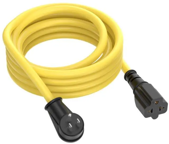 Alt view image 8 of 14 - 15-Ft 12AWG 90-Degree 15Amp to 20Amp Extension-Cable,Right-Angle 15 Amp Household Plug to 20-Amp Extension Cord,Nema 5-15P to 5-20R,5-15P to 6-15R/20R,15A 125V to 20A Angled AC Power Cord