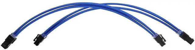 Alt view image 12 of 12 - Sleeve Extension Power Supply Cable Kit 18AWG ATX 24P+ EPS 8-P+PCI-E8-P with Combs for PSU to Motherboard/GPU (Blue)