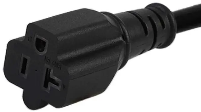 Alt view image 7 of 8 - 6ft/1.8M 15 Amp to 20 Amp Plug Adapter Cable UL Listed 14AWG NEMA 5-15P to 5-15/20R (Comb 20Amp T Blade) 15 Amp Household Plug to 20 Amp T-Blade AC Power Cable