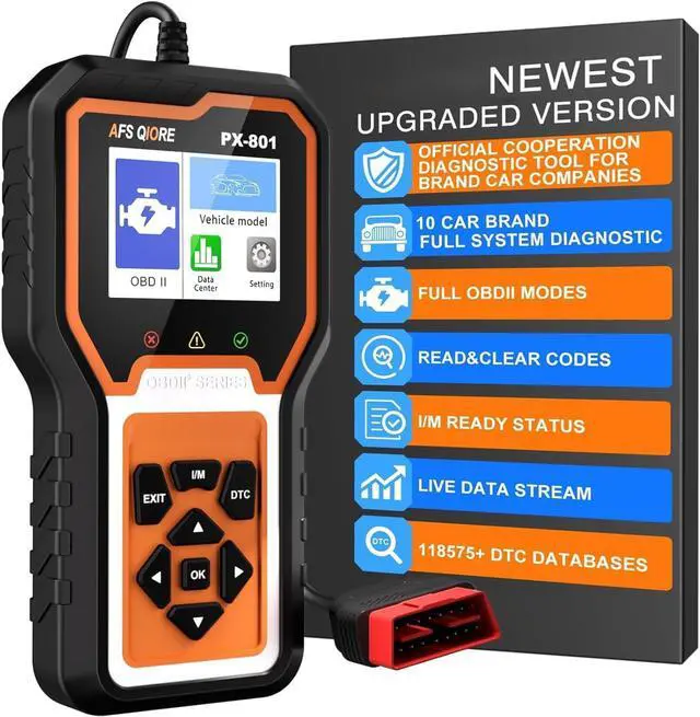 Alt view image 10 of 12 - OBD2 Scanner Check Engine Light Car Code Reader Clear Error Codes ABS SRS SAS Etc Full Vehicle System Diagnostics Tool Compatible with Toyota Honda Ford