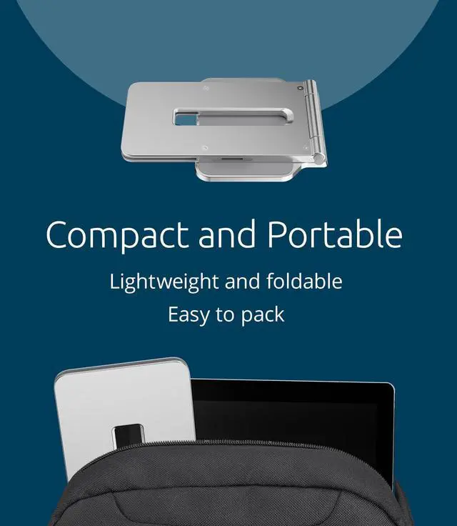 Alt view image 12 of 14 - Elevated Stand Adjustable for Surface Stand for Desk, on-Skid Tablet Holder Designed for Surface Pro, Silver (K58277WW)