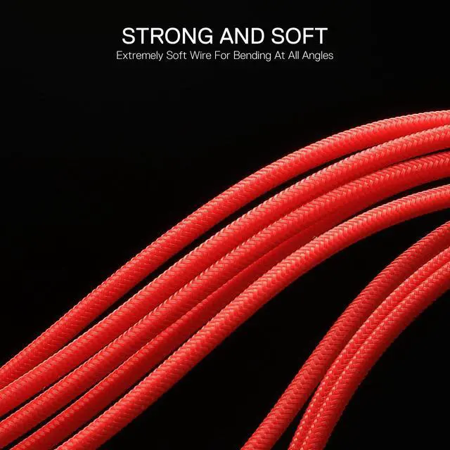Alt view image 11 of 14 - GCP07 Power Extension Cable Kit - 1x24 Pin, 1x90 Degree 16 Pin, 2x8Pin Sleeved Cable for ATX Power Supply, 30CM Length with Cable Combs, Red