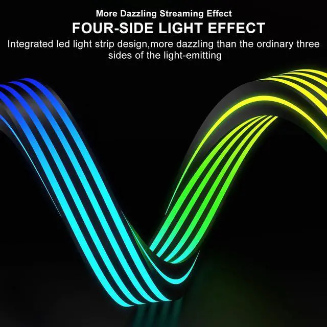 Alt view image 11 of 14 - RGB 8 Pin PCIE Cable,Bright ARGB GPU Cables Extension for RTX 3060 4060 4070 Radeon RX 6600 580 Graphics Card Power Supply 5V3Pin PC Case Accessory Black