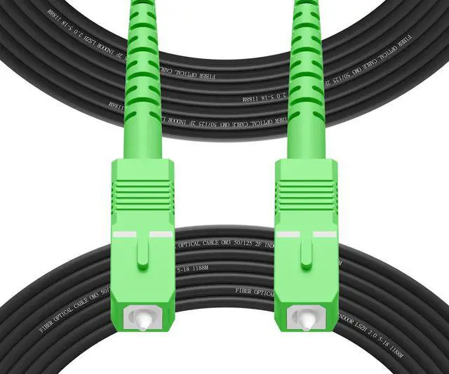 Alt view image 14 of 14 - 30M(98ft) SCA to SCA Outdoor Fiber Optic Cable, Simplex, Single Mode, OS2 Fiber Optic Internet Cable - OS1/OS2 Compatible LSZH,Black