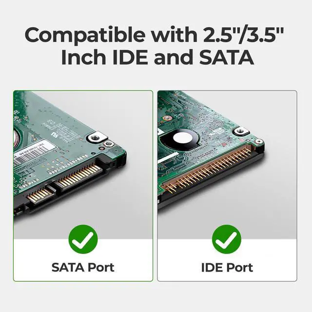 Alt view image 14 of 14 - IDE/SATA to USB C 3.0 Adapter, Universal IDE Hard Drive Little Triangle pro Converter for 2.5"/3.5" Inch IDE and SATA External HDD/SSD, Support 10TB