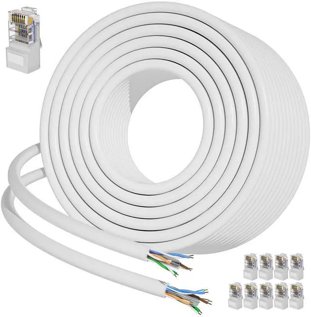 Alt view image 8 of 14 - Cat 6 Ethernet Cable 200ft (10 RJ45), Outdoor & Indoor, Cat 6 Patch Cable, Cat6 Internet Cable, UTP Network Cable, Heavy Duty 23AWG, Compatible for PC, Laptop, Router,