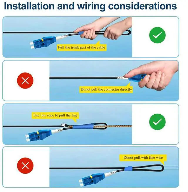 Alt view image 14 of 14 - 100 Feet (30 Meters) Uniboot LC to LC Outdoor Armored Fiber Patch Cable, Low Friction Single Mode Duplex Fiber Optic Cable Jumper Optical Patch Cord, 9/125um, (OS1/OS2 Compatible), LSZH Black