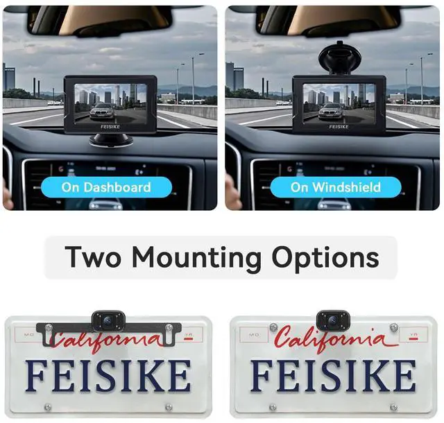 Alt view image 14 of 14 - Camera, 1080P IR Night Vision with Monitor, Easy Setup Plug-Play Rear View Camera, 150 Degrees Wide Angle, IP68 Waterproof, 4.3" Display for Car Truck SUV