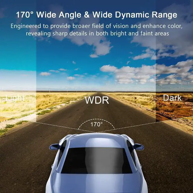 Alt view image 14 of 14 - Dash Cam Front with 32G SD Card, 1080P FHD Car Driving Recorder 3'' IPS Screen 170°Wide Angle Dashboard Camera Aluminum Alloy Case, WDR G-Sensor Parking Monitor Loop Recording Motion Detection