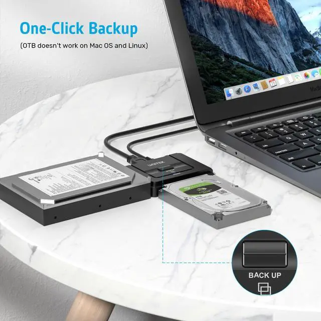 Alt view image 11 of 14 - USB 3.0 to IDE and SATA Converter External Hard Drive Adapter Kit for Universal 2.5/3.5 HDD/SSD Hard Drive Disk, One Touch Backup Function, Included 12V/2A Power Adapter