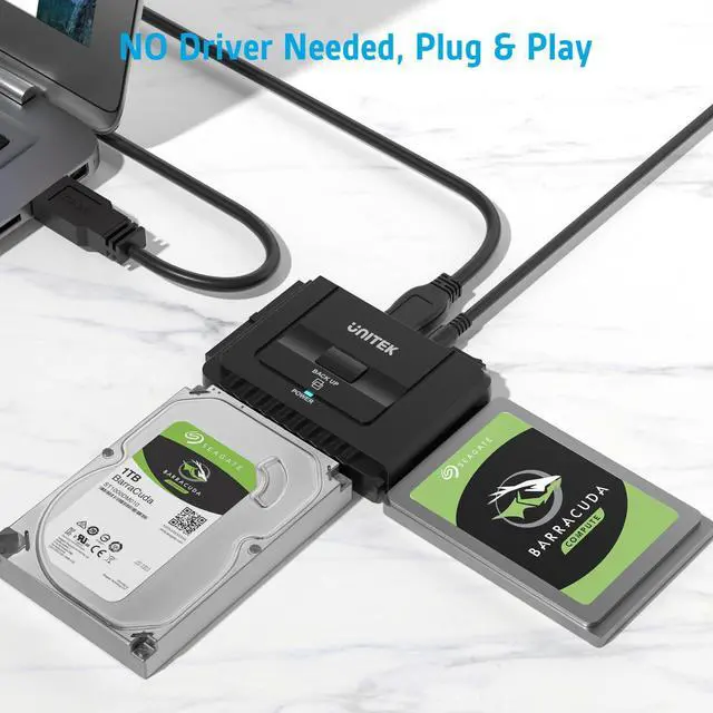 Alt view image 13 of 14 - USB 3.0 to IDE and SATA Converter External Hard Drive Adapter Kit for Universal 2.5/3.5 HDD/SSD Hard Drive Disk, One Touch Backup Function, Included 12V/2A Power Adapter