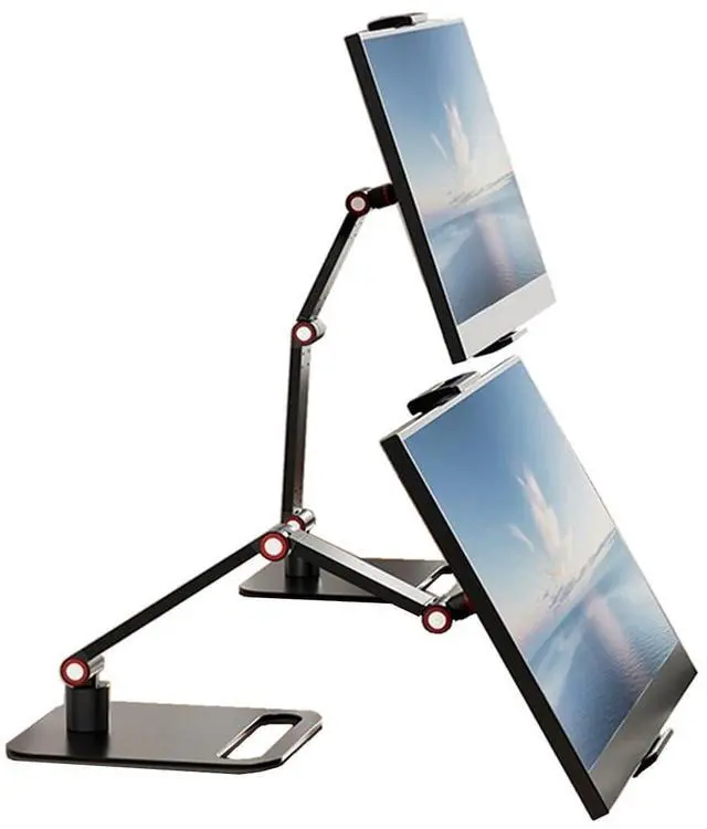 Alt view image 8 of 14 - Portable Monitor Holder for 6-17.3 Inch Screen Desktop Expandable Monitor Stand 12.9 inch Tablet Stand