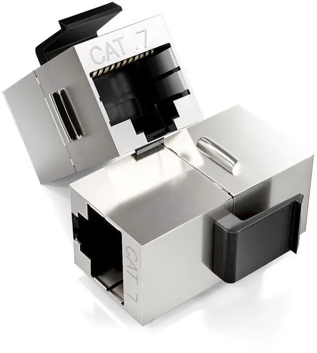 Alt view image 6 of 10 - 24-Pack CAT7 Coupler RJ45 Keystone Shielded Coupler, Shielded Female to Female RJ45 Inline Coupler Keystone Jack