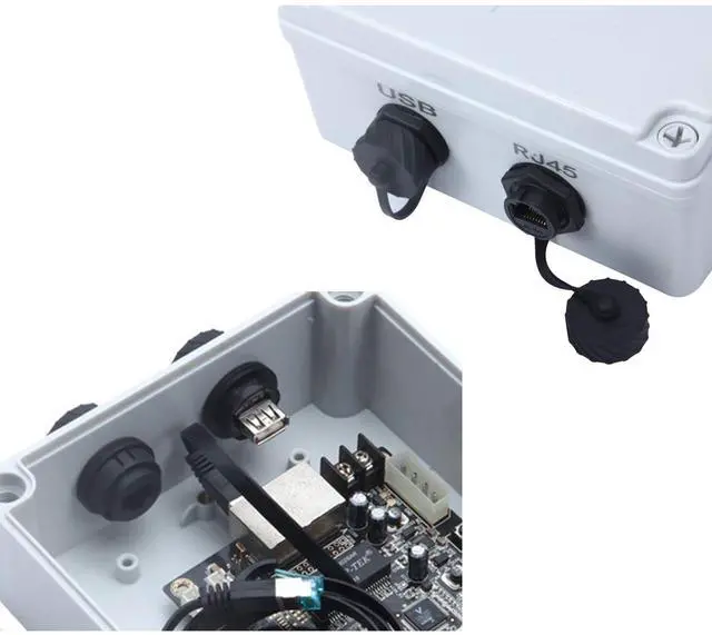 Alt view image 10 of 12 - Waterproof RJ45 Coupler, cat 6 splice outdoor ethernet Connector, Female to Female , Panel Mount, IP68 Ethernet LAN Cable Coupler Adapter Weatherproof Connection for CAT 5, CAT 5E, Cat7 (6-Pack
