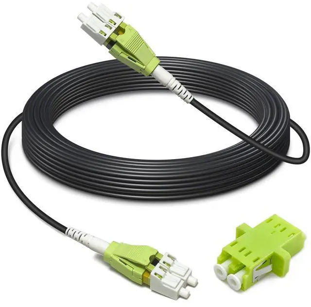 Alt view image 7 of 12 - 2m/6ft OM5 Multimode Armored LC to LC Fiber Optic Patch Cable, Indoor/Outdoor 40Gb 100Gb Duplex Wideband MMF LC-LC Fiber Jumper, 50/125, Black