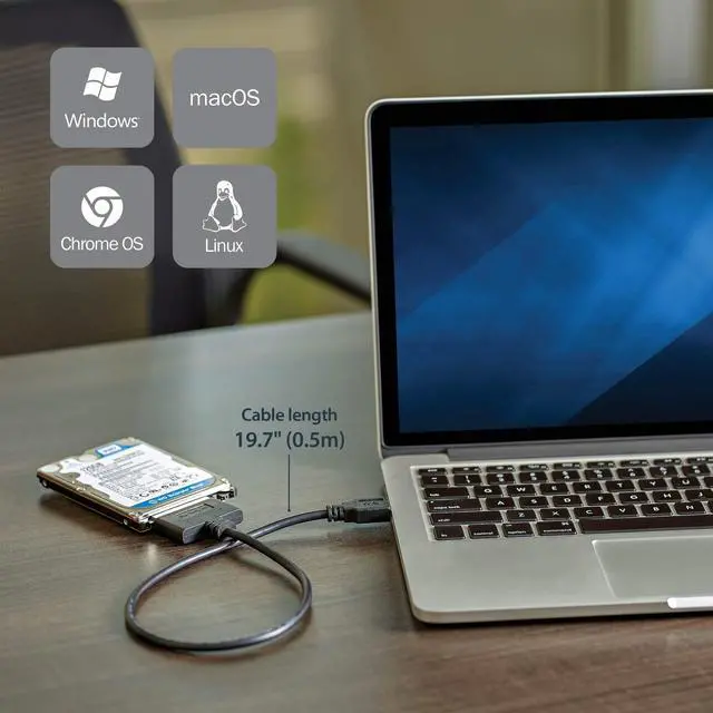 Alt view image 9 of 12 - SATA to USB Cable, USB 10Gbps to 2.5in SATA I II III Hard Drive Adapter, External Converter for SSD or HDD Data Transfer