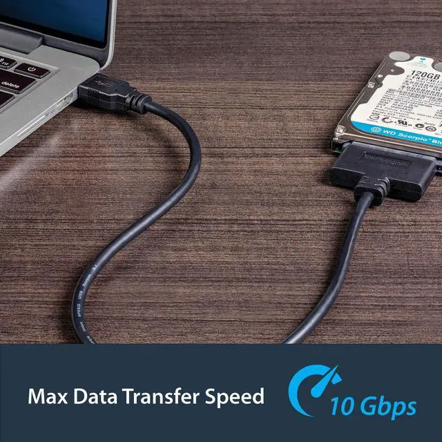 Alt view image 10 of 12 - SATA to USB Cable, USB 10Gbps to 2.5in SATA I II III Hard Drive Adapter, External Converter for SSD or HDD Data Transfer