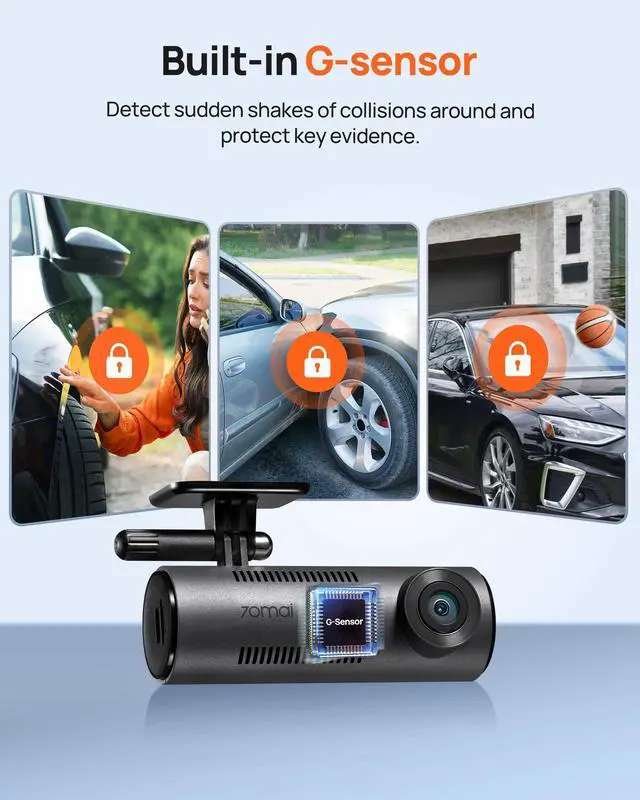 Alt view image 13 of 14 - Dash Cam M310, Dash Camera for Cars 1296P QHD, Smart Dash Cam Front Built in WiFi, 130° Wide-Angle FOV, WDR, Night Vision, iOS/Android Mobile App, Loop Recording, Parking Monitor, Time-Lapse