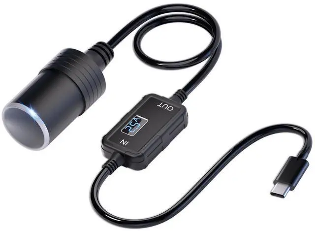 Alt view image 8 of 14 - USB C to 12V Cigarette Lighter Adapter: Max 36W USB C Male to Car Cigarette Lighter Female Socket Type C Converter Power Cable PD3.0 for Dash Cam GPS Recorder Power Bank Led Light Strips