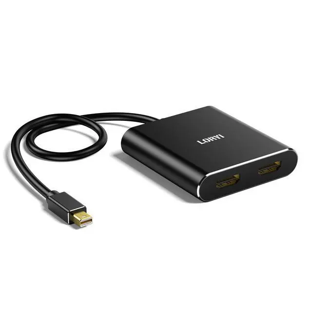 Alt view image 14 of 14 - Mini DisplayPort to Dual HDMI Adapter 4K@60Hz, MDP 1.2 to 2 HDMI Splitter, Dual hdmi Output, Supports Extended Mode and Mirror Mode, Compatible with Laptops, PCs, Monitors, Projectors, for Windows