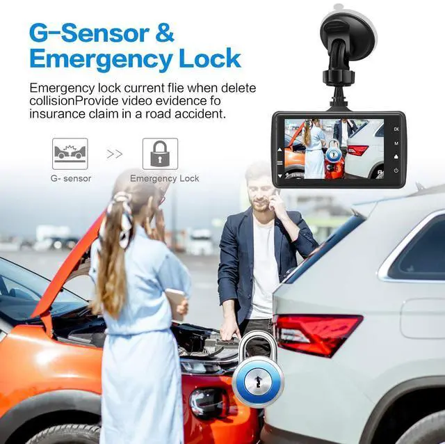 Alt view image 12 of 14 - Dash Cam Front with 32G SD Card, 1080P FHD Car Driving Recorder 3'' IPS Screen 170°Wide Angle Dashboard Camera Aluminum Alloy Case, WDR G-Sensor Parking Monitor Loop Recording Motion Detection
