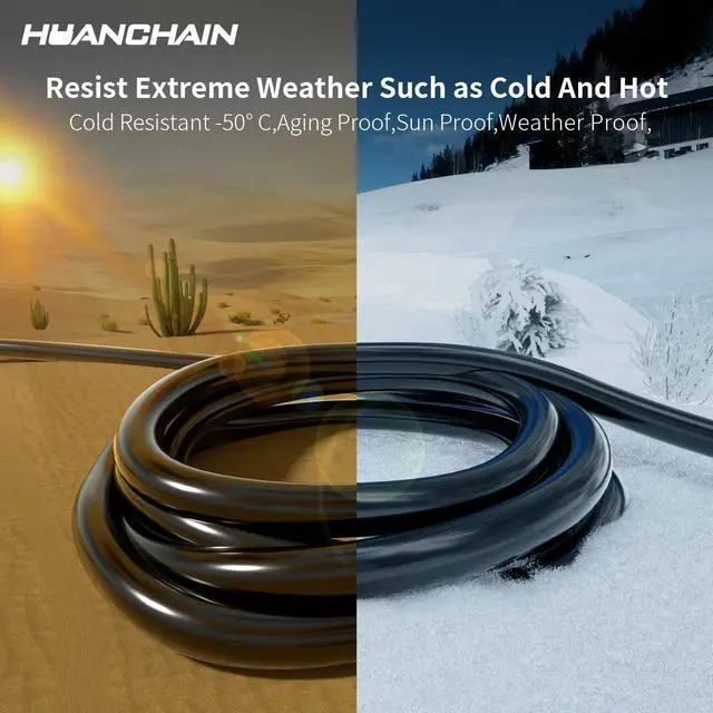 Alt view image 12 of 14 - 4 FT2 Pack 16 Gauge Black Indoor Outdoor Extension Cord Waterproof, Flexible Cold Weather 3 Prong Electric Cord Outside, 13A 1625W 125V 16AWG SJTW, ETL Listed