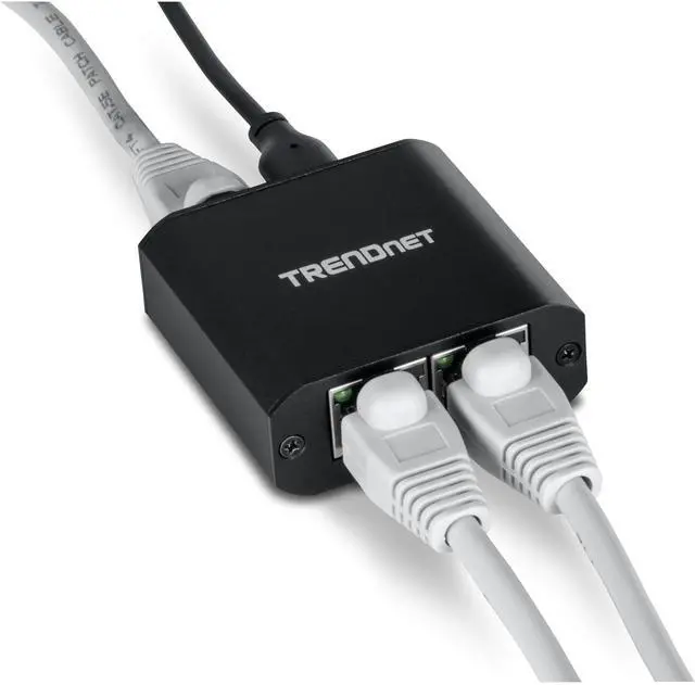 Alt view image 13 of 14 - 2-Port Gigabit Splitter with USB Type C Power, TEG-102S, Splits One Network Connection Into Two, Ethernet Splitter, USB Type C Power Cable Included, NDAA & TAA Compliant
