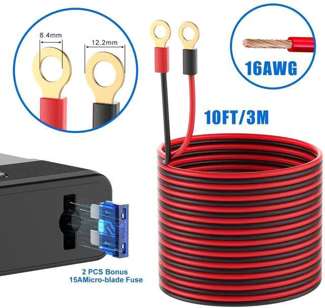 Alt view image 9 of 14 - 12V 24V Car Charger Socket Splitter with 10FT/3M Cable, 3 Cigarette Lighter Socket Multi 4 Port Adapter Plug with LED Display Master Switch Independent Switch,12 Volt Power Outlet with Eyelet Terminal