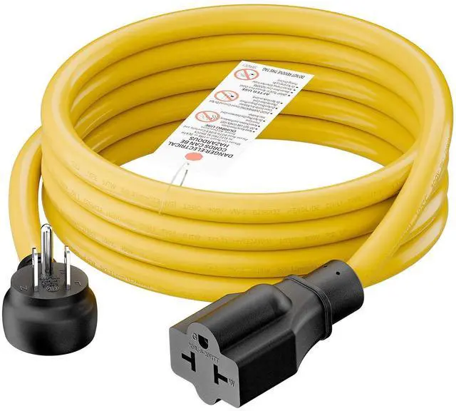 Alt view image 9 of 14 - Indoor/Outdoor Angled Four-in-One Heavy Duty Power Extension Cord SJTW 12-AWG 15A Household Plug to 20A T Blade Cable L=6FT, Angled 3-Prong Extension Cord