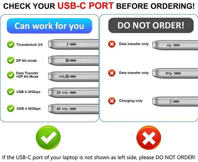 Alt view image 9 of 14 - HDMI Splitter for Dual Monitors Extended Display 1 in 2 Out 4K USB C to 2 HDMI Adapter Extender for MacBook Laptop Support All Mode for Windows & ABB Extend/Mirror Mode for MacOS