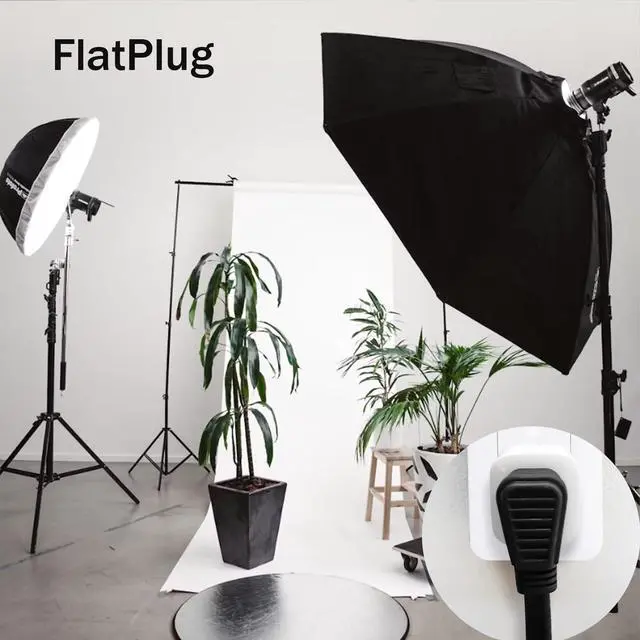 Alt view image 12 of 14 - Flat Plug Extension Cord, UL Certified, Indoor Extension Cord 14 Gauge 8FT Black, 14/3 SPT-3 15A 3 Prong Grounded Power Cord for Home, Office