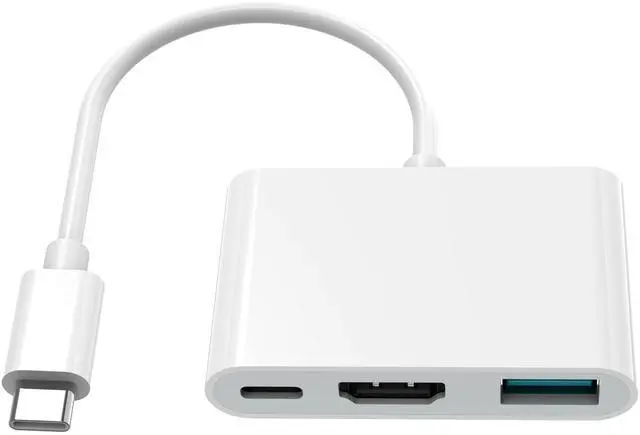Alt view image 6 of 10 - USB C to HDMI Adapter for iPhone 16/15 to TV, USB-C Digital AV Multiport Adapter, PD 100W, 4K 60Hz &USB3.1, Type C to HDMI Adapter Compatible with iPhone 16/15, MacBook Pro, Ipad Pro
