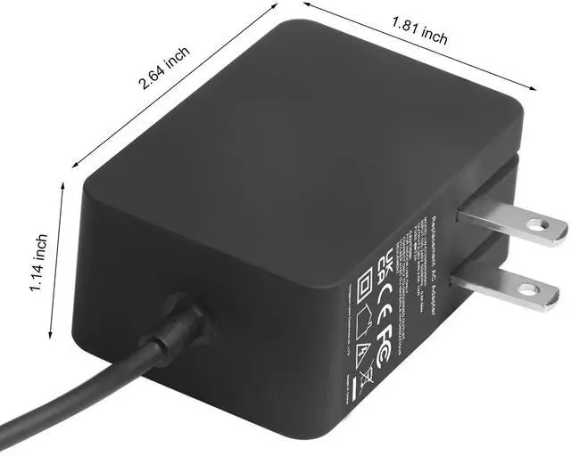Alt view image 11 of 14 - Surface 3 Charger 13W 5.2V 2.5A AC Power Adapter Charger Cord Replacement for Microsoft Surface 3, Model 1623 1624 1645 Tablet with USB Charging Port 4.9Ft Cable-1.5m(Not Compatible Surface Pro 3)