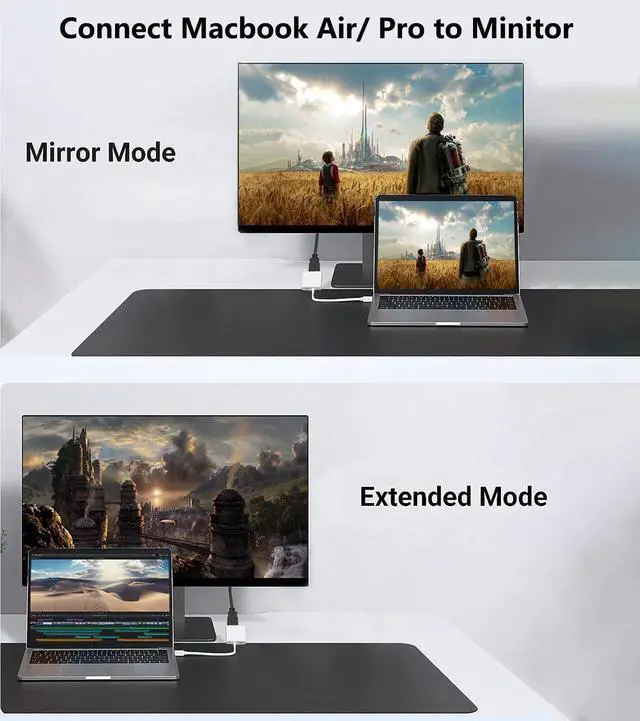 Alt view image 12 of 14 - USB-C to HDMI Adapter 4K@120Hz for iPhone 15 16 17 MacBook Pro Air iPad Pro, MFi Certified USB 3.1 Type C Digital AV HDMI 2.0 Cord Compatible with Samsung Galaxy S25/S24/S23 and More