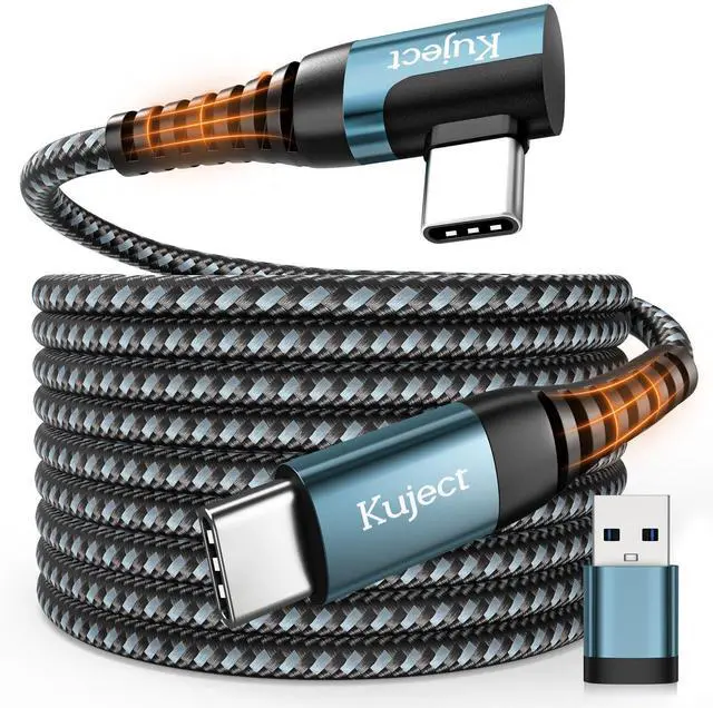 Alt view image 7 of 12 - Link Cable 20FT Compatible for Quest 3S/3, Quest 2/Pro, Pico 4, Nylon Braided Charging Cord for Rift S/Steam VR Games, USB 3.0 Type C to C High Speed Data Transfer Cables for Gaming PC