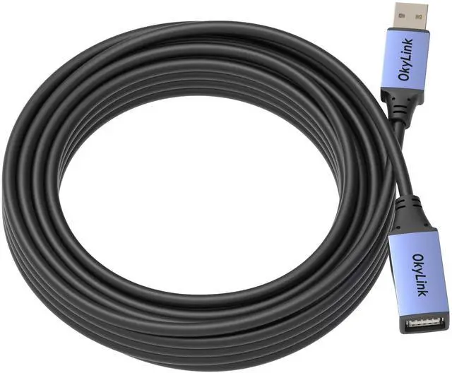 Alt view image 9 of 14 - 32ft(10M) Active USB 2.0 Extension Cable A Male to A Female 480Mbps for Printer, Mouse,Keyboard,Scanner,Camera