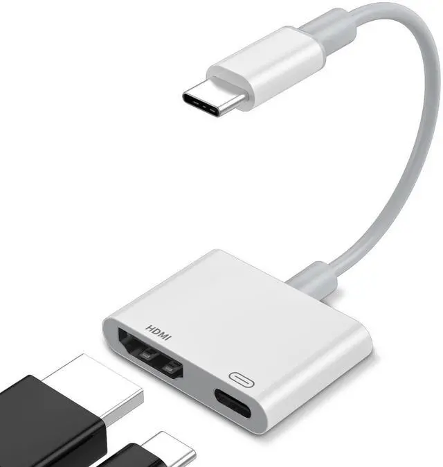 Alt view image 8 of 14 - USB C to HDMI Adapter for iPhone 15/16/17,Digital AV Audio Dongle, 4K Video & Audio Sync Screen Converter with 100W Fast Charge, Type C to HDMI Adapter for iPhone 15, iPhone 16, MacBook, iPad,Galaxy