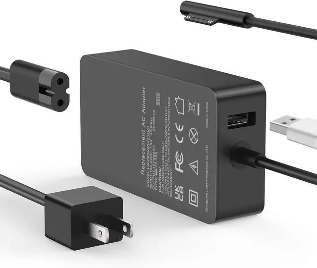Alt view image 7 of 12 - Surface Pro Charger 65W Laptop Charger, Compatible with Microsoft Surface Pro 9/8/7/6/5/4/3/X Surface Go 3/2/1 Surface Laptop 5/4/3/2/1 Surface Book 3/2/1