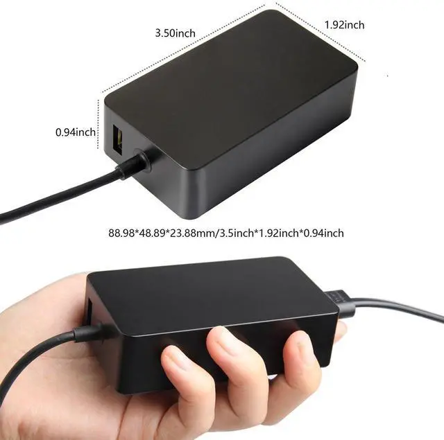 Alt view image 12 of 12 - Surface Pro Charger 65W Laptop Charger, Compatible with Microsoft Surface Pro 9/8/7/6/5/4/3/X Surface Go 3/2/1 Surface Laptop 5/4/3/2/1 Surface Book 3/2/1