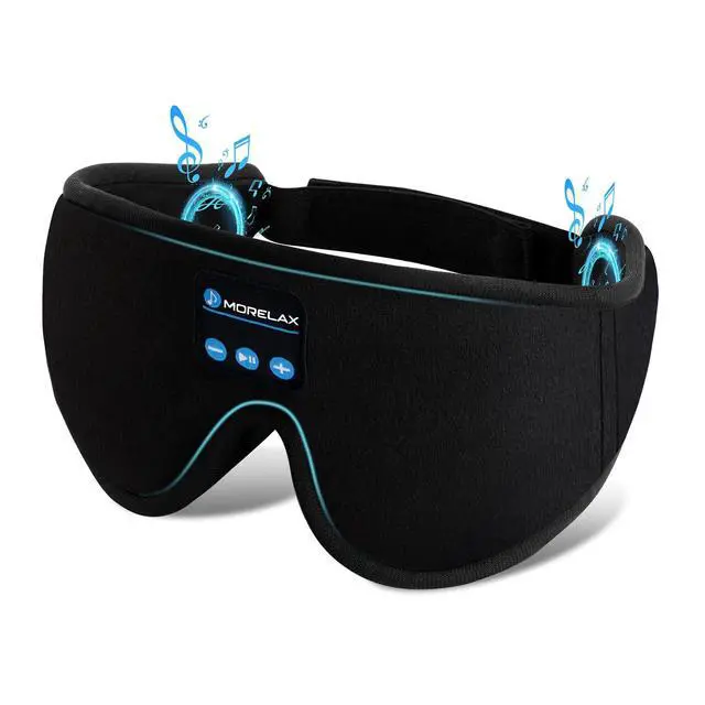Alt view image 8 of 14 - Sleep Headphones,Sleep Mask for Side Sleeper,3D Eye Mask for Sleeping with Stereo Speakers,Bluetooth Headphone,Perfect for Gifts for Women/Men Black