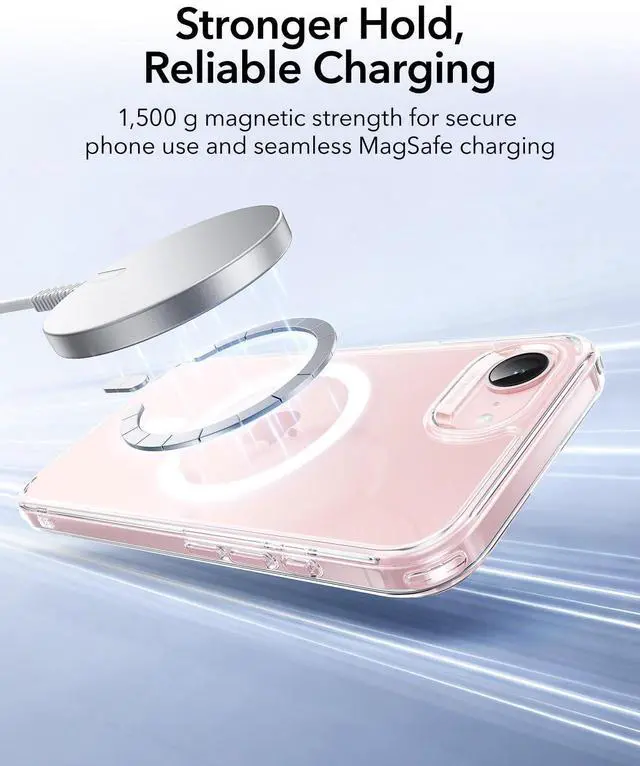 Alt view image 13 of 13 - for iPhone 17e/iPhone 16e Case, Compatible with MagSafe, Shockproof Military-Grade Protection, Magnetic Phone Case for iPhone 17e/16e case,Clear