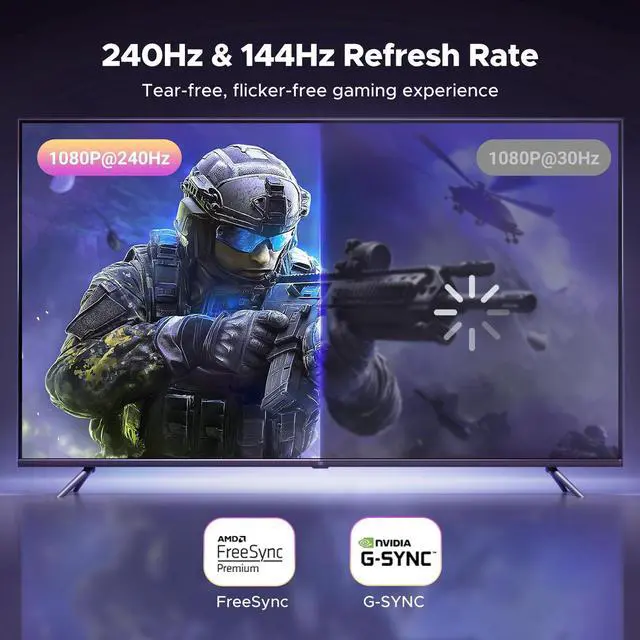 Alt view image 14 of 14 - Active HDMI to DisplayPort Male Unidirectional Cable with USB Powered 4K@60Hz 1080P@120Hz HDMI to DP Display HDR, Dolby, HDCP2.3, Braided 6.6FT Compatible with Laptop, PC, PS5, Xbox, Switch