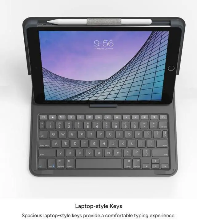 Alt view image 10 of 14 - Messenger Folio 2 - Tablet Keyboard & Case for 10.2-inch iPad, 10.5-inch iPad/Air 3