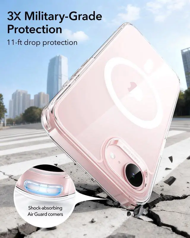 Alt view image 11 of 13 - for iPhone 17e/iPhone 16e Case, Compatible with MagSafe, Shockproof Military-Grade Protection, Magnetic Phone Case for iPhone 17e/16e case,Clear