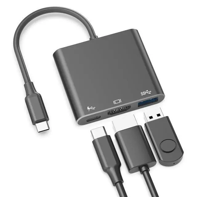 Alt view image 8 of 14 - USB C to HDTV Adapter with 4K@60Hz HDTV Output, Multi-AV Converter for for MacBook/Mac Pro Air iPad Pro and More Type-C Port Device